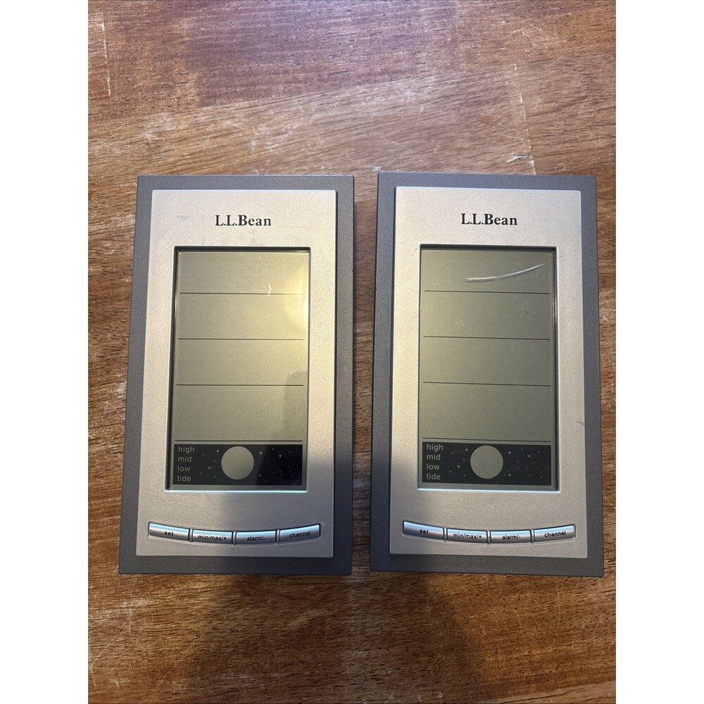 Lot Of 2 LL BEAN Indoor/Outdoor Weather Station  Clock STATION ONLY